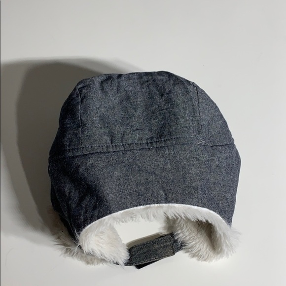 WonderKids Infant grey Fuzzy Ear Flap Hat With Velcro Strap winter outer - Picture 4 of 8